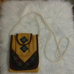 Cross stitch cross body bag